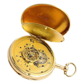 Swiss gold elegant quarter repeating pocket watch Circa 1820