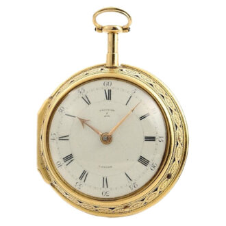 English gold pair cased half quarter repeating watch Circa 1777