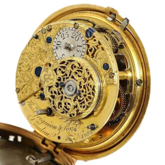 English gold pair cased half quarter repeating watch Circa 1777