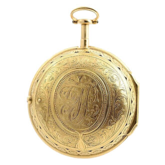 English gold pair cased half quarter repeating watch Circa 1777