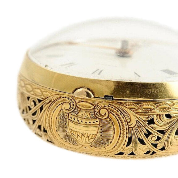 English gold pair cased half quarter repeating watch Circa 1777 English gold pair cased half quarter repeating watch Circa 1777
