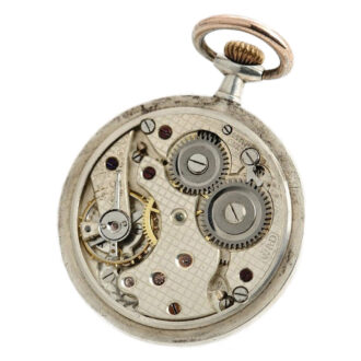 Swiss rare enamel pendant watch set with half-pearls Circa 1920