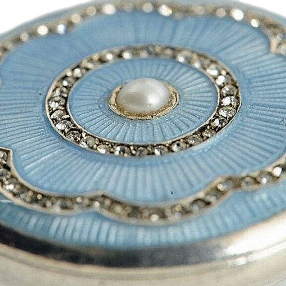 Swiss rare enamel pendant watch set with half-pearls Circa 1920 Swiss rare enamel pendant watch set with half-pearls Circa 1920