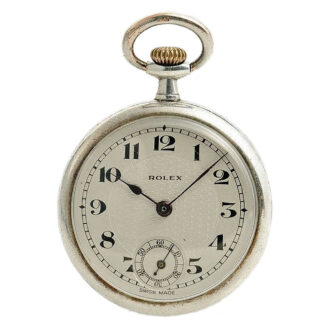 Swiss rare enamel pendant watch set with half-pearls Circa 1920