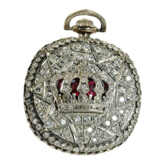 Swiss unusual lavishly decorated Art Deco watch Circa 1920