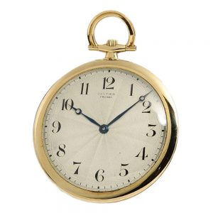 French 18k gold rare and ultra thin pocket watch Circa 1920