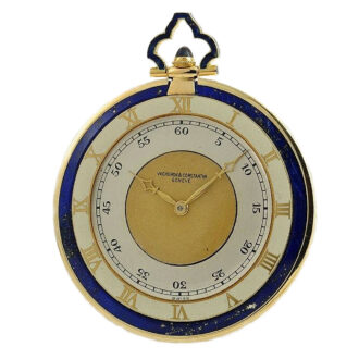 Swiss lapis lazuli watch mounted in gold and enamel Circa 1925