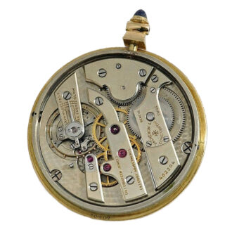 Swiss lapis lazuli watch mounted in gold and enamel Circa 1925