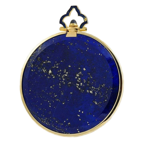 Swiss lapis lazuli watch mounted in gold and enamel Circa 1925 Swiss lapis lazuli watch mounted in gold and enamel Circa 1925