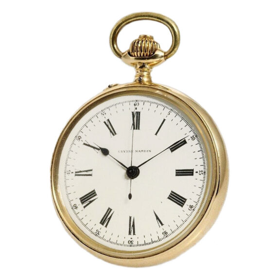 Swiss 18k gold watch in a waterproof Borgel case Circa 1900