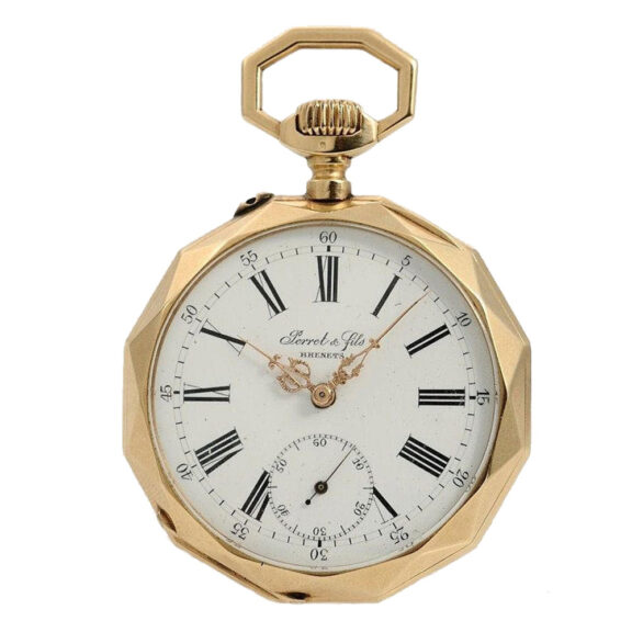 Swiss 14k gold pocket watch for the Russian market Circa 1890