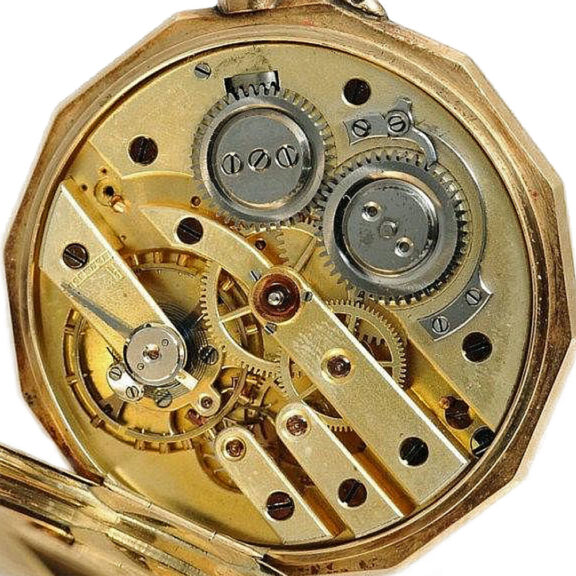 Swiss 14k gold pocket watch for the Russian market Circa 1890 Swiss 14k gold pocket watch for the Russian market Circa 1890