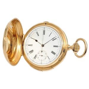 French repeating pocket watch with chronograph circa 1900