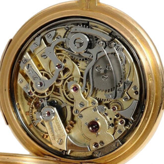 French repeating pocket watch with chronograph circa 1900
