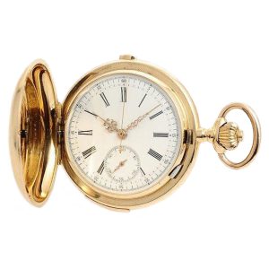 Swiss repeating pocket watch with chronograph Circa 1890