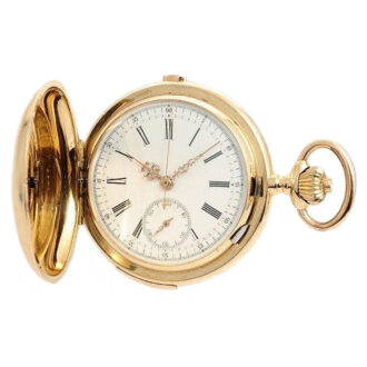 Swiss repeating pocket watch with chronograph Circa 1890