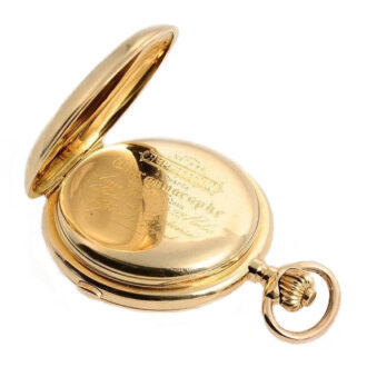 Swiss repeating pocket watch with chronograph Circa 1890