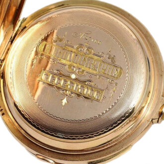 Swiss repeating pocket watch with chronograph Circa 1900
