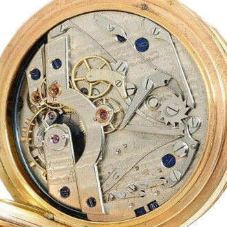 Swiss repeating pocket watch with chronograph Circa 1900