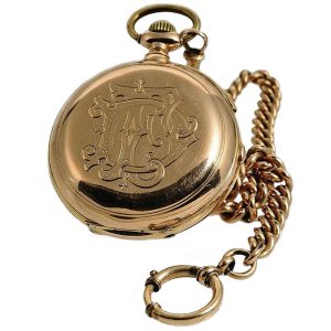 Swiss repeating pocket watch with chronograph Circa 1900