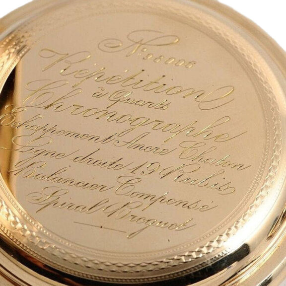 Swiss quarter repeating watch with chronograph Circa 1890 Swiss quarter repeating watch with chronograph Circa 1890