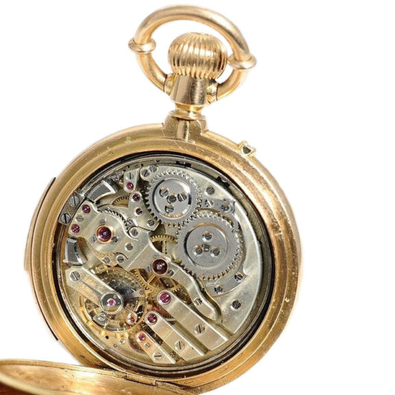 Swiss small 18k gold and blue enamel pocket watch Circa 1860 Swiss small 18k gold and blue enamel pocket watch Circa 1860