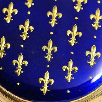 Swiss small 18k gold and blue enamel pocket watch Circa 1860