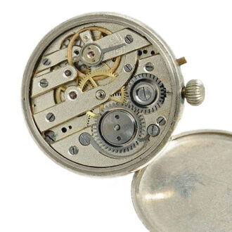 Extremely rare Swiss nickel and gold buttonhole watch Circa 1890