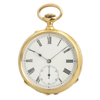 Swiss gold pocket watch with dedication engraving Circa 1900