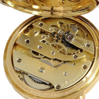 Swiss gold pocket watch with dedication engraving Circa 1900