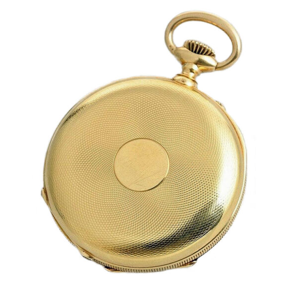 Swiss gold pocket watch with dedication engraving Circa 1900 Swiss gold pocket watch with dedication engraving Circa 1900