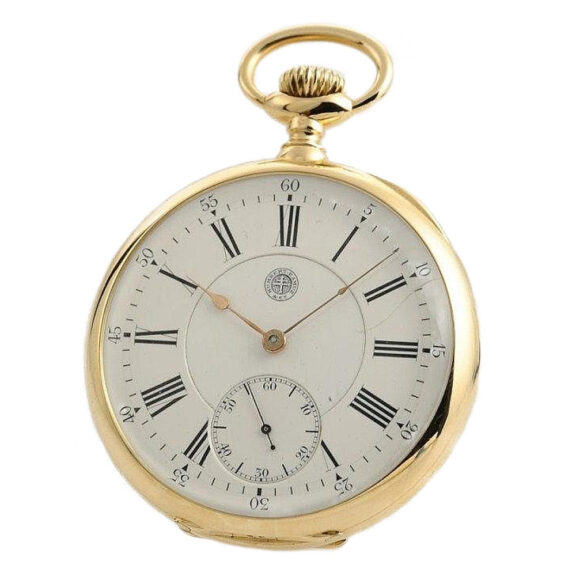 Swiss pocket watch built on chronometer principles Circa 1889