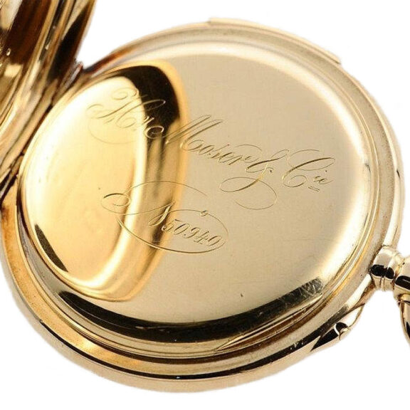 Swiss 14k gold minute repeating pocket watch Circa 1900 Swiss 14k gold minute repeating pocket watch Circa 1900