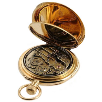 Swiss 14k gold minute repeating pocket watch Circa 1900