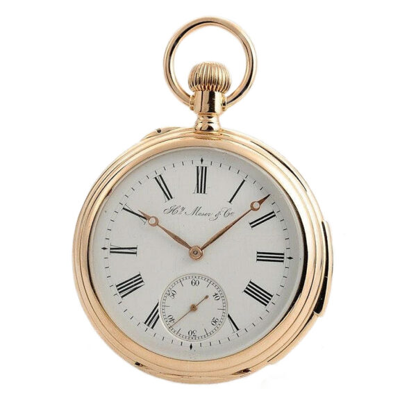 Swiss 14k gold minute repeating pocket watch Circa 1900