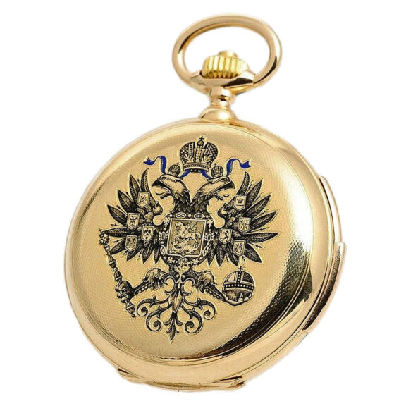Russian gold hunting cased minute repeating watch Circa 1890