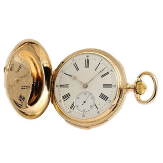 Russian gold hunting cased minute repeating watch Circa 1890