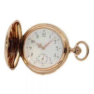 Swiss 14k pink gold quarter repeating pocket watch Circa 1900