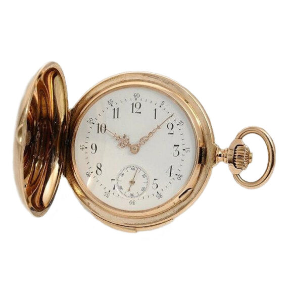 Swiss 14k pink gold quarter repeating pocket watch Circa 1900 Swiss 14k pink gold quarter repeating pocket watch Circa 1900