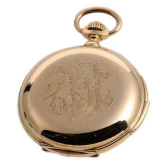 Swiss 14k pink gold quarter repeating pocket watch Circa 1900 Swiss 14k pink gold quarter repeating pocket watch Circa 1900
