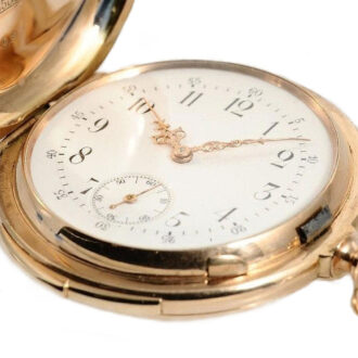 Swiss 14k pink gold quarter repeating pocket watch Circa 1900 Swiss 14k pink gold quarter repeating pocket watch Circa 1900