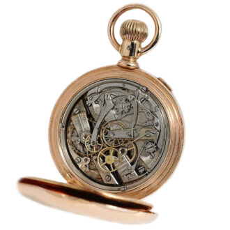 Swiss heavy 18k rose gold split seconds chronograph Circa 1890 Swiss heavy 18k rose gold split seconds chronograph Circa 1890