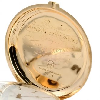 Danish 18k gold massive minute repeating pocket watch Circa 1876
