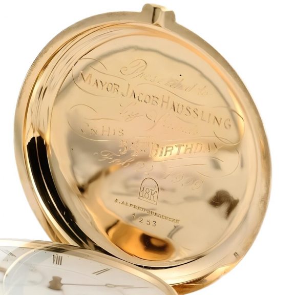 Danish 18k gold massive minute repeating pocket watch Circa 1876 Danish 18k gold massive minute repeating pocket watch Circa 1876