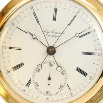 Danish minute repeating split seconds chronograph Circa 1889