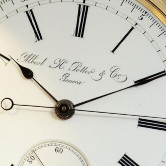 Swiss rare minute repeating precision chronograph Circa 1900