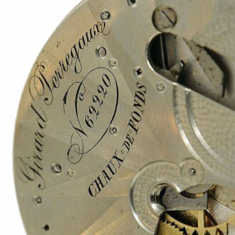 Swiss gold decorative double faced pocket watch Circa 1888 Swiss gold decorative double faced pocket watch Circa 1888
