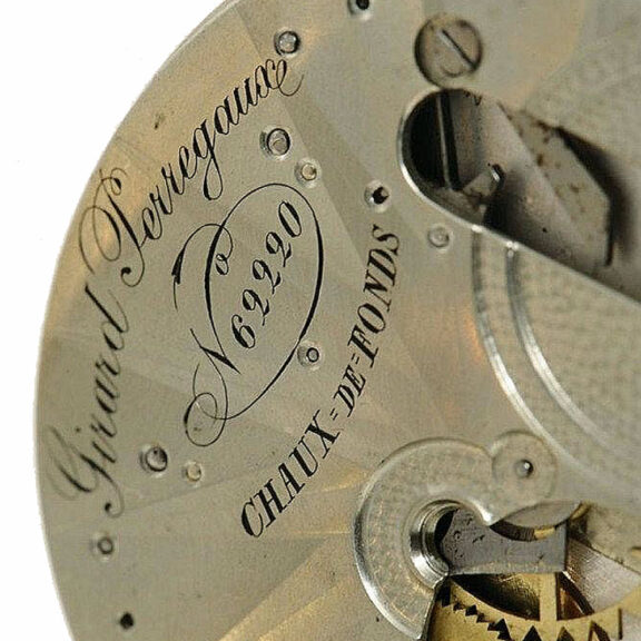 Swiss gold decorative double faced pocket watch Circa 1888 Swiss gold decorative double faced pocket watch Circa 1888