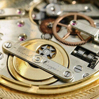Swiss gold decorative double faced pocket watch Circa 1888 Swiss gold decorative double faced pocket watch Circa 1888
