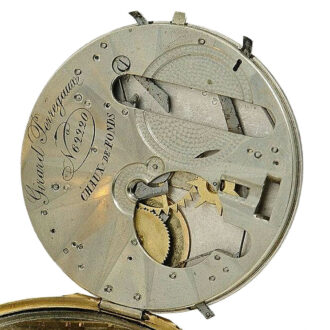 Swiss gold decorative double faced pocket watch Circa 1888 Swiss gold decorative double faced pocket watch Circa 1888
